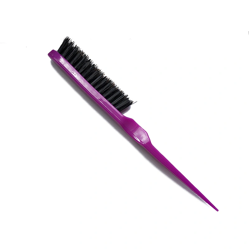 Various colors available 3 row mixed boar bristle back combing teasing hair brush teasing comb