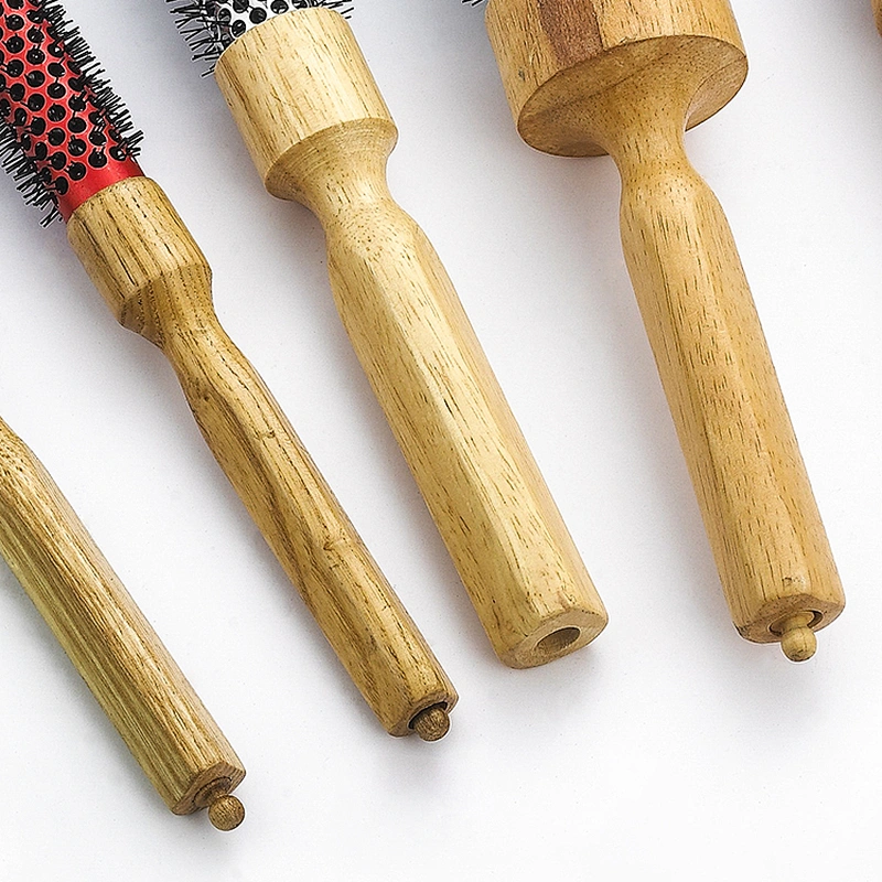 Custom round handle hair brush aluminum tube ventilation brush hair dryer styling brush curly brush