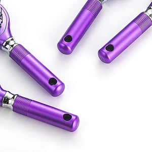 Factory production custom plastic massage hair brush purple hair dryer partner ventilation brush