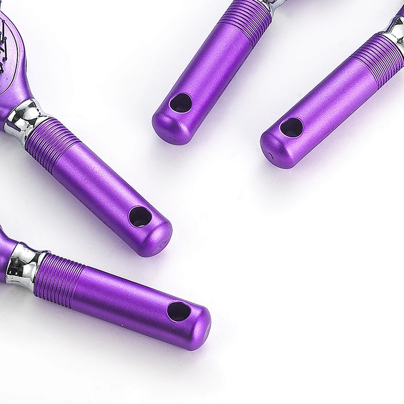 Factory production custom plastic massage hair brush purple hair dryer partner ventilation brush