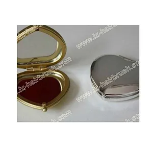 Fashional heart-shaped folding pocket mirror,compact makeup mirror