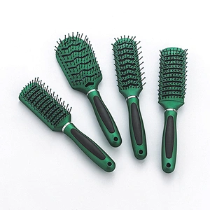 Professional custom hairdresser ventilation hair brush plastic shower brush massage brushes