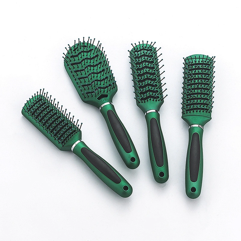 Professional custom hairdresser ventilation hair brush plastic shower brush massage brushes