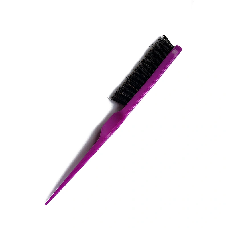 Various colors available 3 row mixed boar bristle back combing teasing hair brush teasing comb