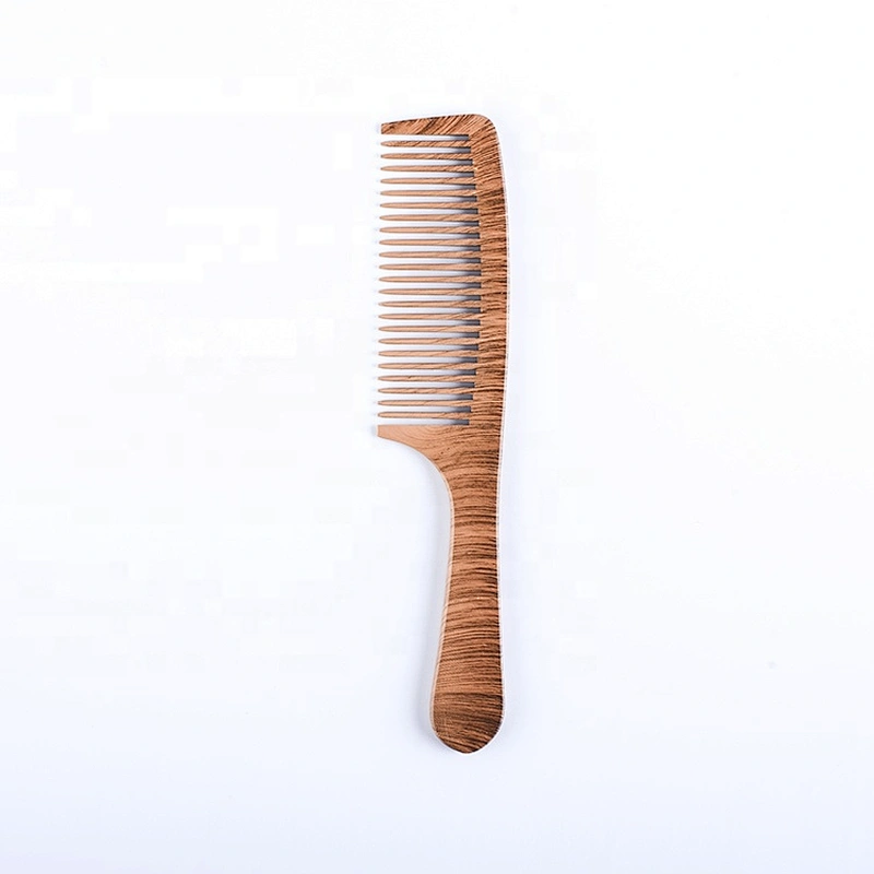 afro wooden custom combs double side wide tooth wood comb beard comb black wooden