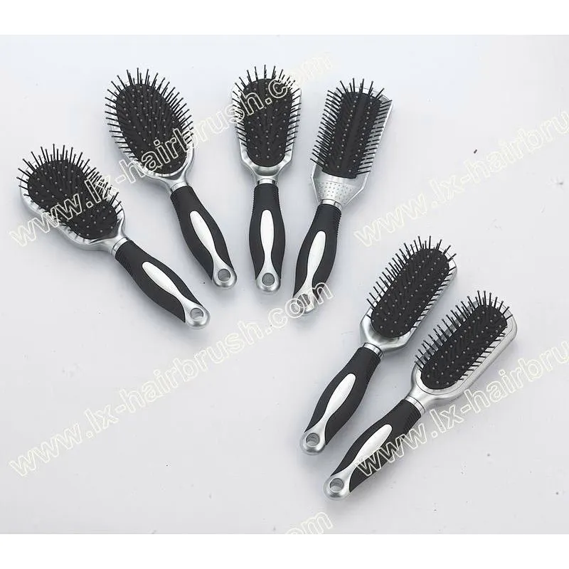 K-L handle plastic cushion hairbrush,plastic hairbrush set