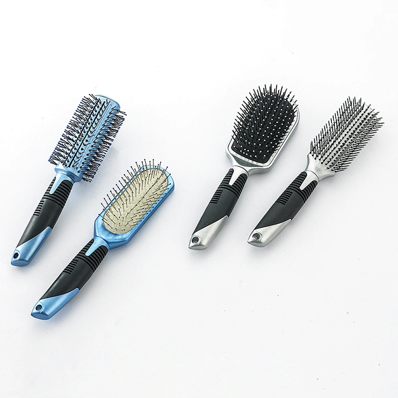 Wholesale custom plastic massage brush oval paddle brush curly styling brush