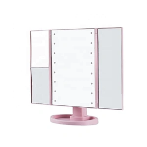 2020 hot selling vanity mirror led lights fold led compact mirror customized led makeup mirror for salon