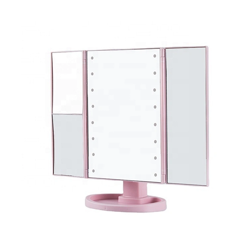 2020 hot selling vanity mirror led lights fold led compact mirror customized led makeup mirror for salon