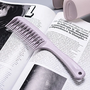 Plant degradable material personal care tangle teezer household wide tooth comb  cross tooth hair comb