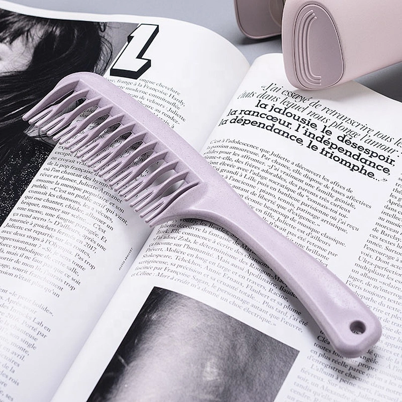 Plant degradable material personal care tangle teezer household wide tooth comb  cross tooth hair comb