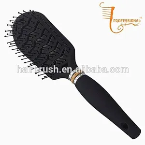 Top quality plastic beauty care cushion vent curved hair brush