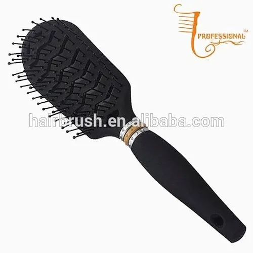 Top quality plastic beauty care cushion vent curved hair brush