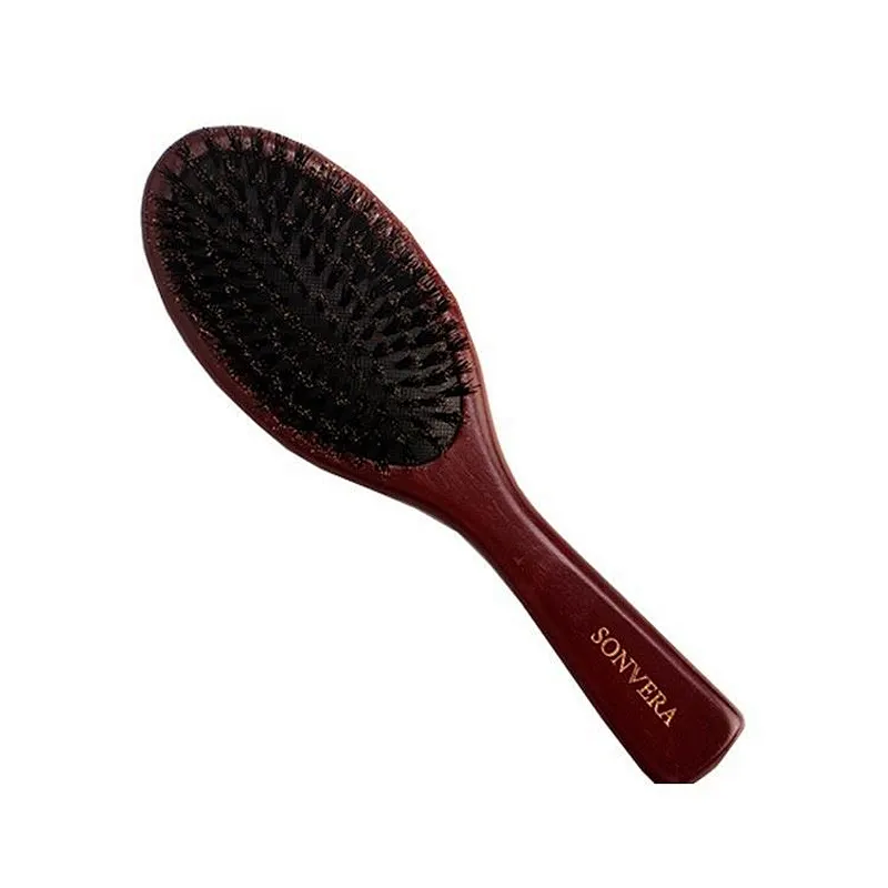 Hot selling wholesale cheap custom natural oak wooden mens 100% bristle hair brush