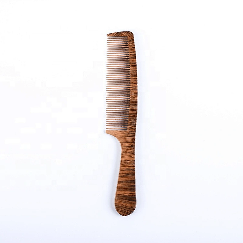 afro wooden custom combs double side wide tooth wood comb beard comb black wooden