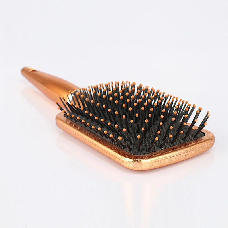 Custom professional popular wooden plastic flat paddle hair brush