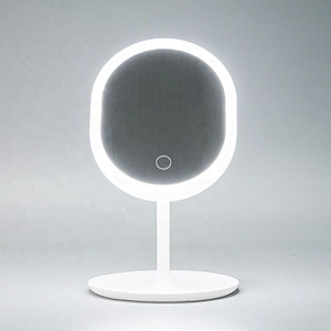 domestic beauty table led mirror make up cosmetic round mirror led portable led mirror