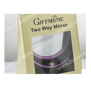 Plastic desktop cosmetic mirror with color box