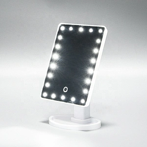 household white travel led light mirror led vanity mirror make up mirror with led light