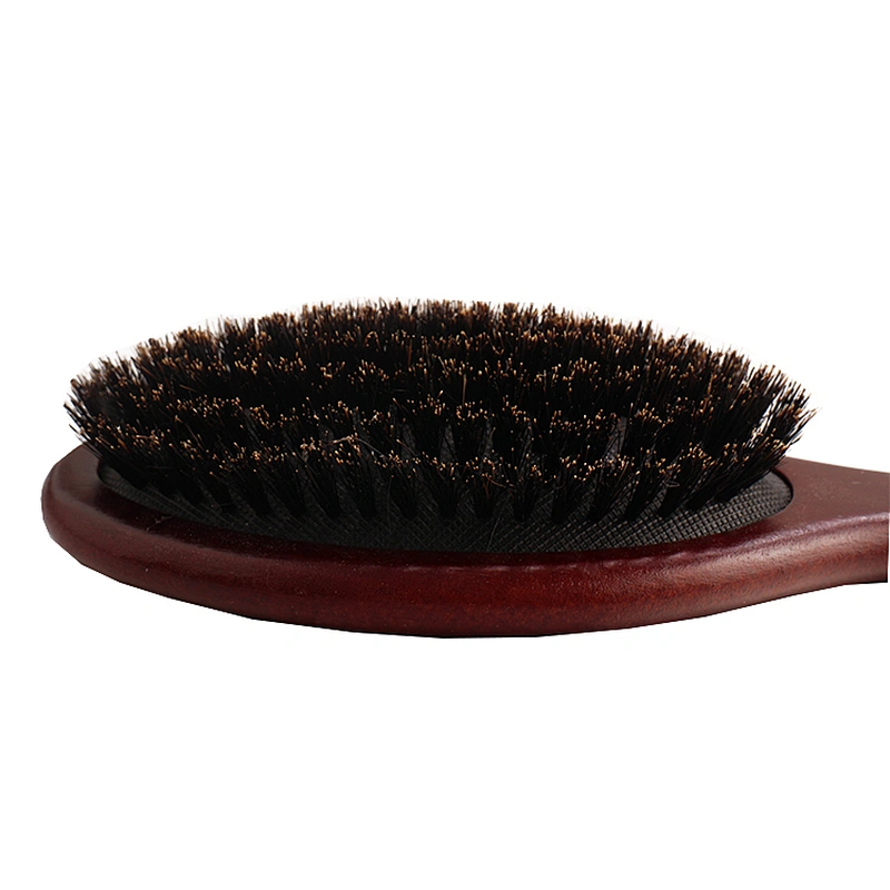 Hot selling wholesale cheap custom natural oak wooden mens 100% bristle hair brush