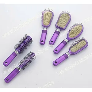 plastic hair brush,cushion brush with metal pin,vent round brush