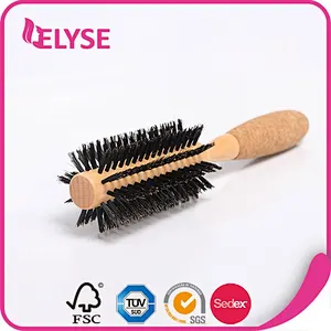 Competitive price round fsc wooden hair brush
