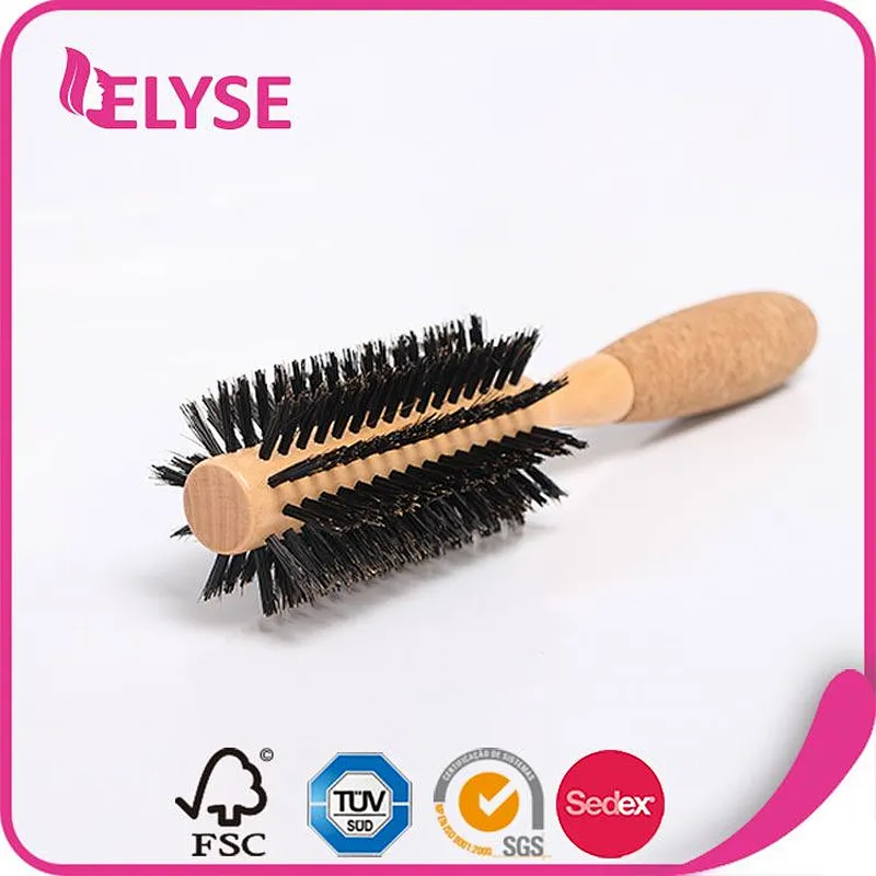 Competitive price round fsc wooden hair brush