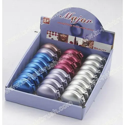 Foldable mirror hair brush set,24pcs/set/paper display box