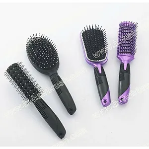 K-Z handle plastic cushion hair brush,round/vent hairbrush