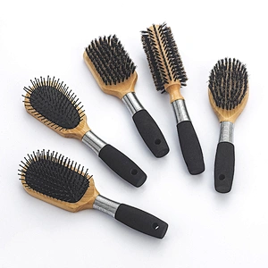 Custom Hairdresser Wood Styling Brush Wood Massage Brush Bristle Brush