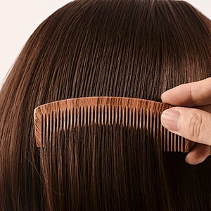 wood comb hair bamboo 100% natural wood razor like comb peach hair wood comb