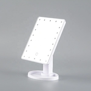 household white travel led light mirror led vanity mirror make up mirror with led light