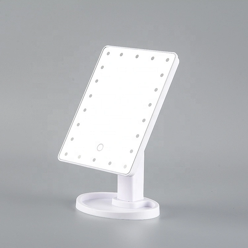 household white travel led light mirror led vanity mirror make up mirror with led light