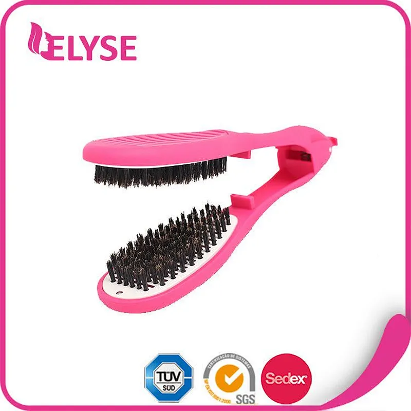 Colorful factory professional brush hair straightening iron