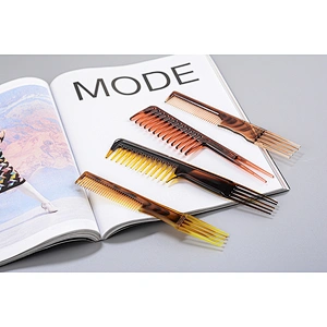Hot sale 5 tooth carbon fiber hair teasing comb