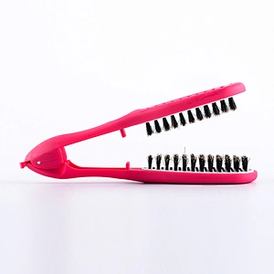 Colorful lcd display plastic bristle hair straightener comb brush