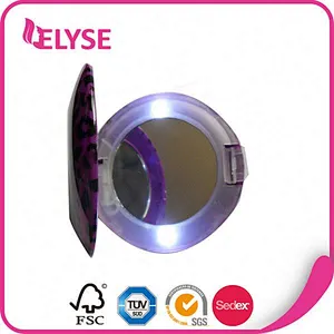 Hot selling new design beautiful conmpact mirror with led