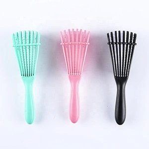 Custom special shape eight moving arms head curve vent fast drying detangling hair brush wet hair brush shampoo brush