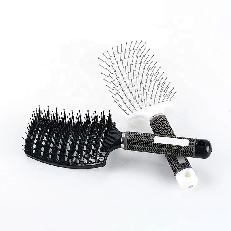 Natural wild boar bristle brush dryer vent cleaning brush curved vented brush suitable for hair dryer wet