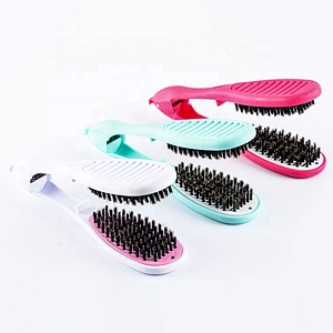 New boar bristle various type plastic cordless hot hair brush