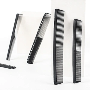 carbon fiber white cut comb hair cutting comb black carbon fiber hair comb for salon barber use