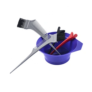 Small brush hair dye comb and mixing bow hair dye brush disposable hair color brush