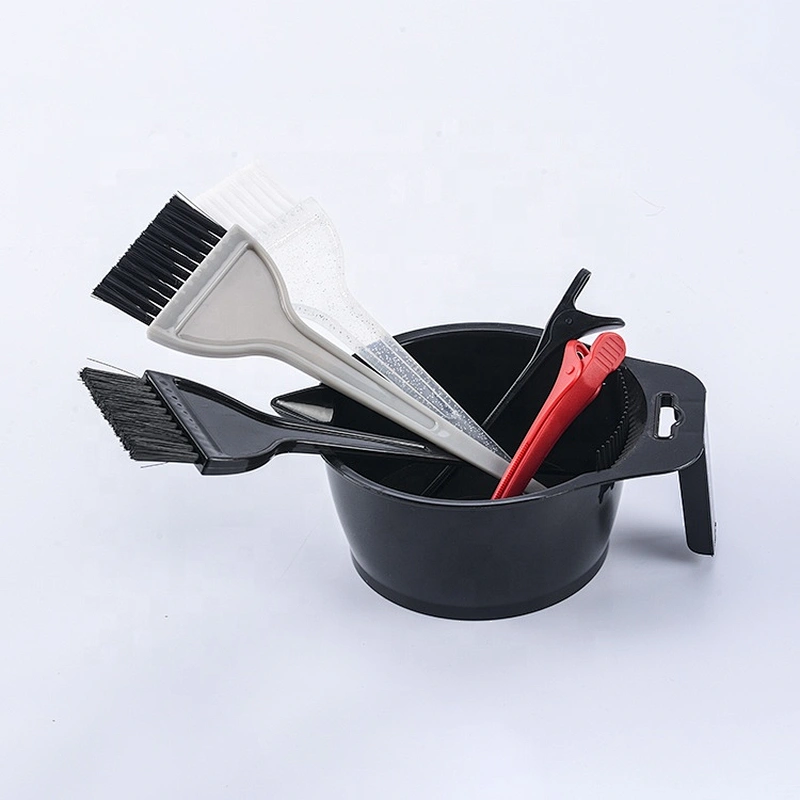 salon recycled plastic hair coloring brush whip mixing bowls hair dye brush customize color tinting bowl and brush