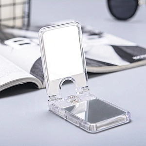 hot sale folding makeup mirror led light makeup mirror flexible pocket mirror with light