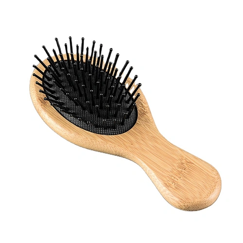 kids cosmetics brush bamboo baby brush wooden round cushion massage hairbrush wholesale