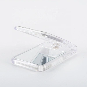hot sale folding makeup mirror led light makeup mirror flexible pocket mirror with light