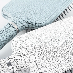 Marble texture coating hair brush fashion crack paddle brush scalp massage brush