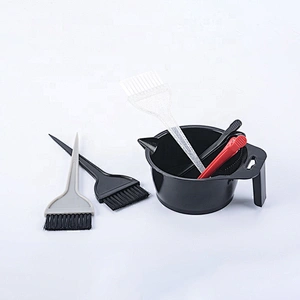 salon recycled plastic hair coloring brush whip mixing bowls hair dye brush customize color tinting bowl and brush