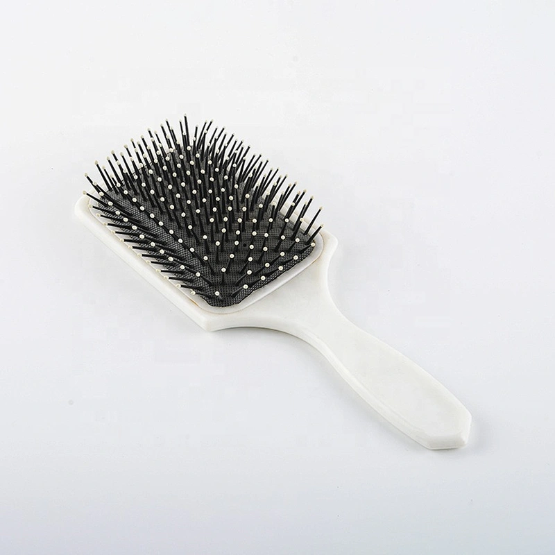 Home care plastic paddle brush custom plastic massage brush detangling hairbrush with nylon bristle