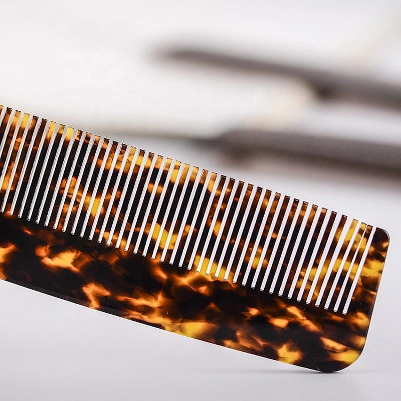 hot selling salon comb man acetate hair comb beauty equipment comb with logo print